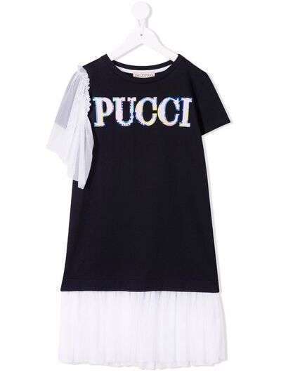 Emilio Pucci Junior платье асимметричного кроя с оборками