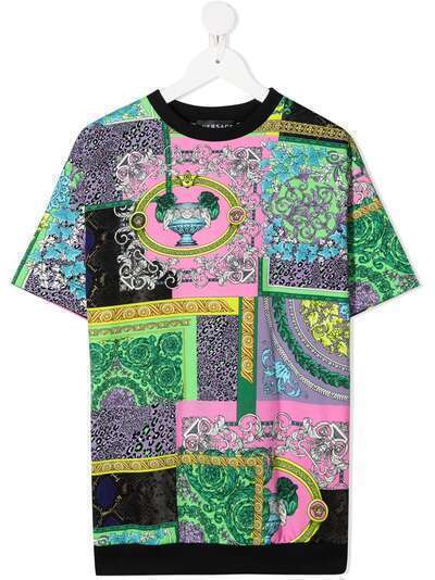 Versace Kids платье-футболка с принтом
