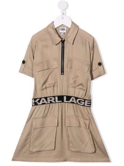 Karl Lagerfeld Kids платье-трапеция с логотипом