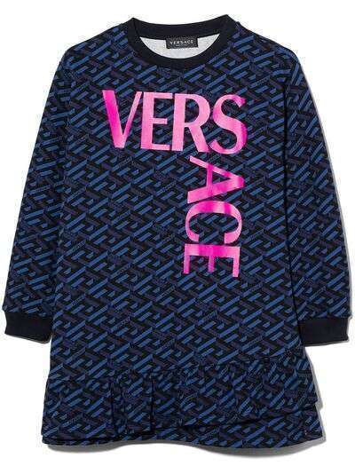 Versace Kids платье-толстовка с монограммой
