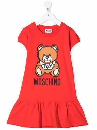 Moschino Kids платье Teddy Bear с логотипом