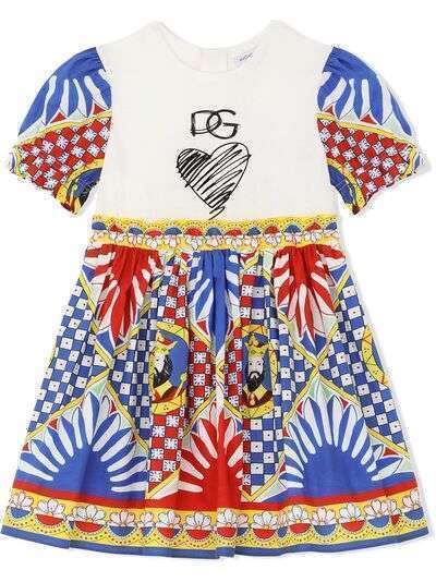 Dolce & Gabbana Kids платье с графичным принтом