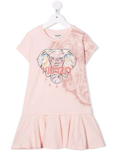 Kenzo Kids платье из органического хлопка с логотипом