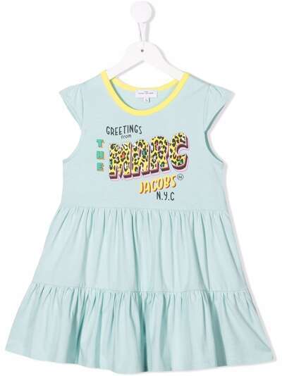 The Marc Jacobs Kids платье с оборками и логотипом
