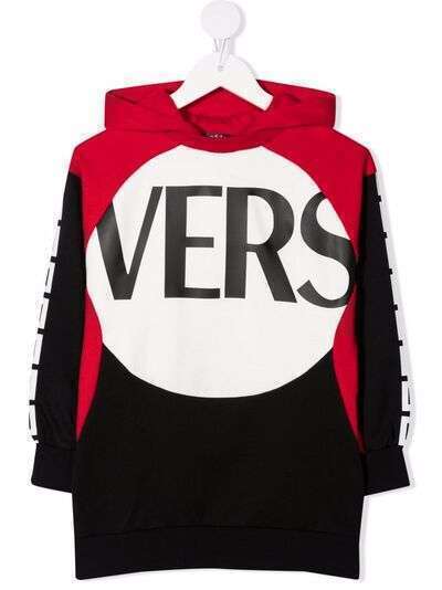 Versace Kids платье-толстовка с отделкой Greca и логотипом