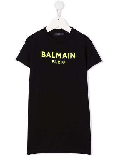 Balmain Kids футболка с логотипом