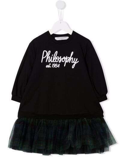 Philosophy Di Lorenzo Serafini Kids флисовое платье с логотипом