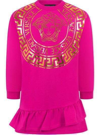 Versace Kids платье-свитер с принтом Medusa