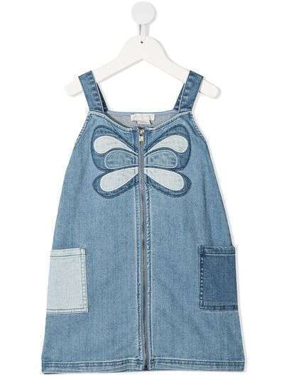 Stella McCartney Kids джинсовое платье Butterfly