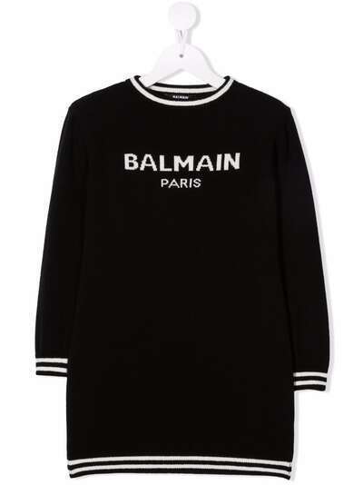 Balmain Kids платье с логотипом