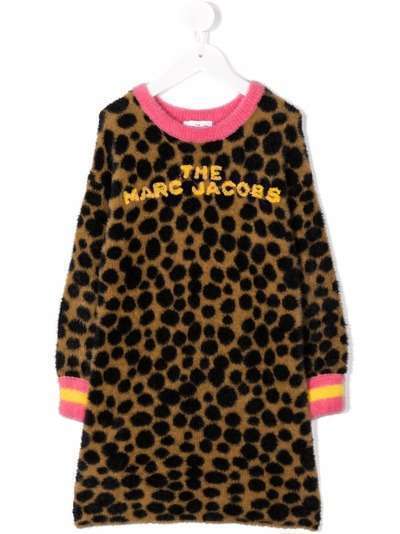 The Marc Jacobs Kids платье-толстовка с леопардовым принтом