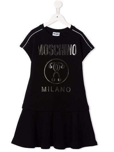 Moschino Kids платье-футболка с логотипом