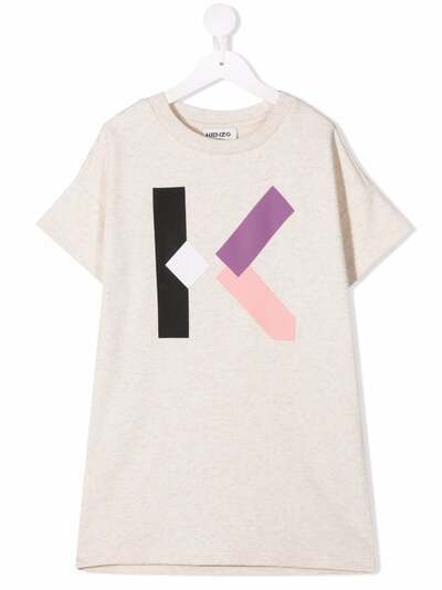 Kenzo Kids платье-футболка с монограммой