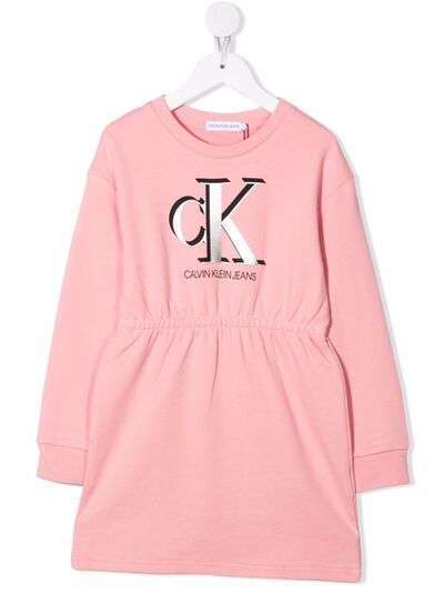 Calvin Klein Kids платье из органического хлопка с логотипом