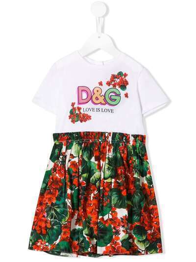 Dolce & Gabbana Kids платье-футболка с логотипом