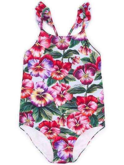 Dolce & Gabbana Kids floral print swimsuit L5J816FSGRZ