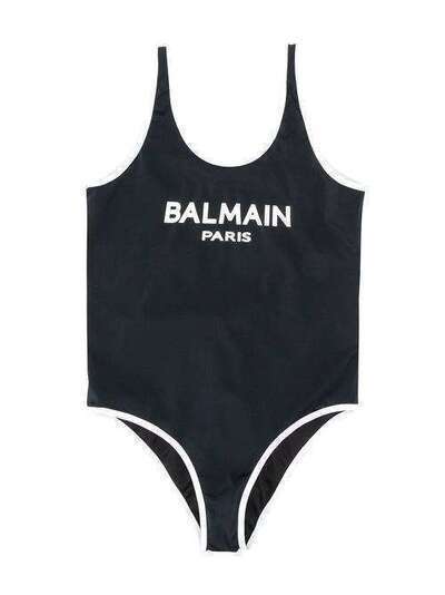 Balmain Kids слитный купальник с нашивкой-логотипом 6K0109KX340