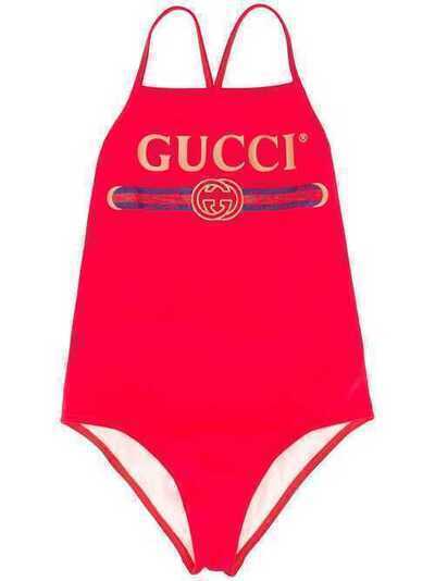 Gucci Kids купальник с логотипом 554364XJASO