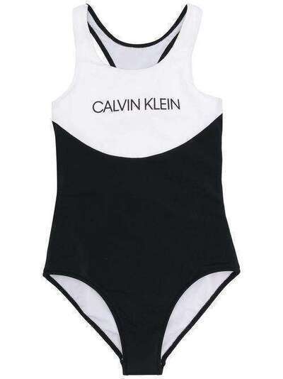 Calvin Klein Kids купальник в стиле колор-блок с логотипом G80G80030