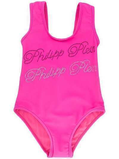 Philipp Plein Monokini Signature embellished swimsuit S20CGMX0036PTE088N