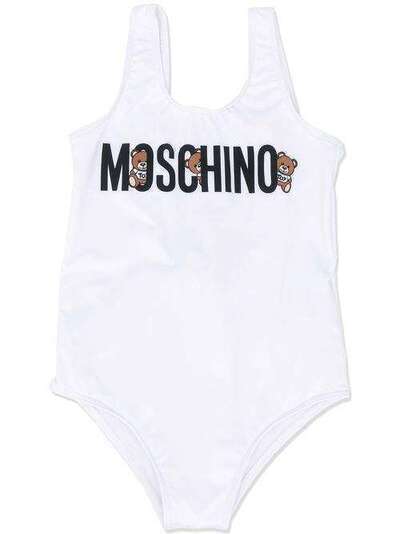 Moschino Kids купальник с логотипом HAL00BLKA00K