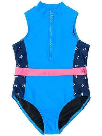 Perfect Moment Kids star print panelled swimsuit S19K0141701