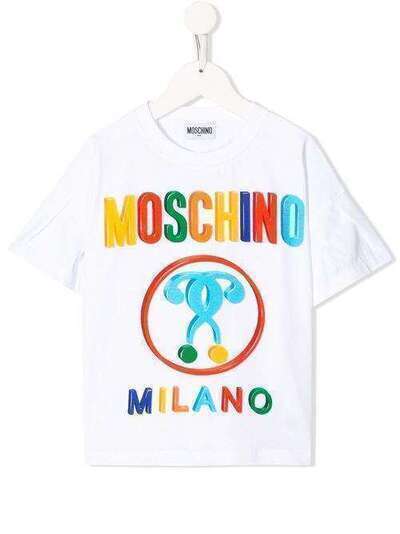 Moschino Kids футболка с логотипом HDM03FLBA00