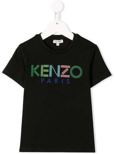 Kenzo Kids футболка с круглым вырезом и логотипом KQ1063802
