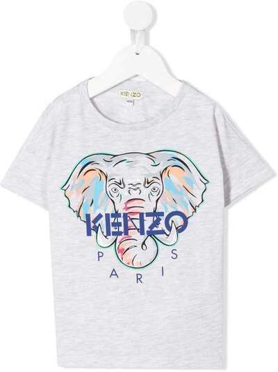 Kenzo Kids футболка с графичным принтом и логотипом KQ10098