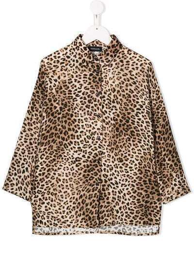 Monnalisa рубашка с длинными рукавами и леопардовым принтом 4143014648