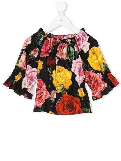 Dolce & Gabbana Kids блузка с оборками и принтом L53S45FSEGJHNP70