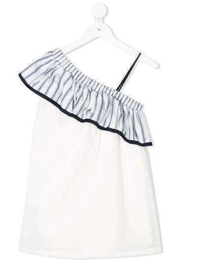 Chloé Kids платье с английской вышивкой и логотипом C12784117