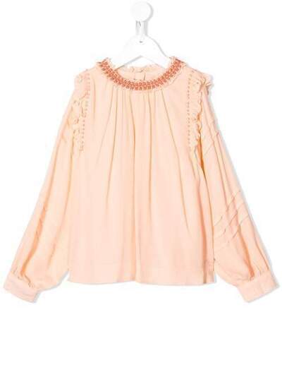 Chloé Kids блузка с кружевной отделкой C15A2543A