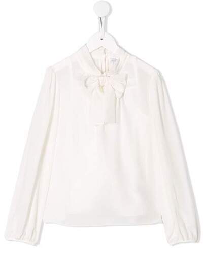 Dolce & Gabbana Kids блузка с бантом на воротнике L53S56FU1H7