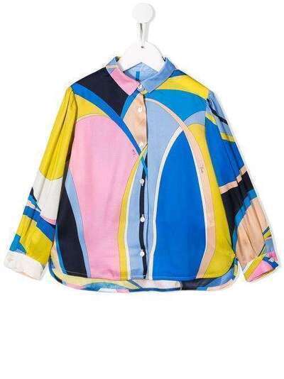Emilio Pucci Junior блузка с геометричным принтом 9L5010LB910
