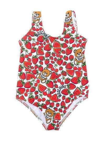 Moschino Kids strawberry-print swimsuit
