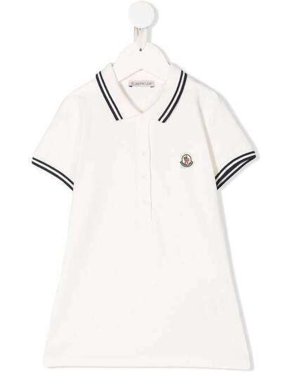 Moncler Kids рубашка поло с нашивкой-логотипом F19548A700108496F