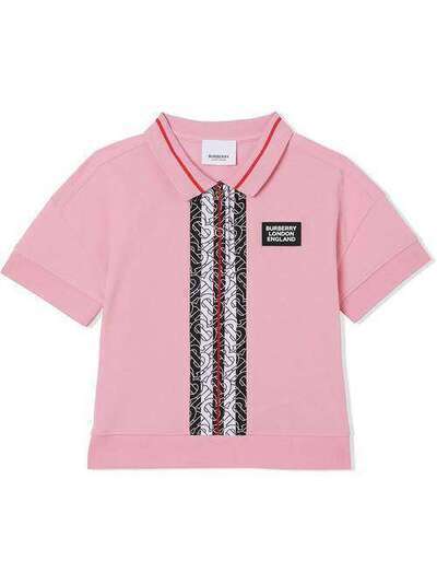 Burberry Kids рубашка-поло из ткани пике с монограммой 8026013