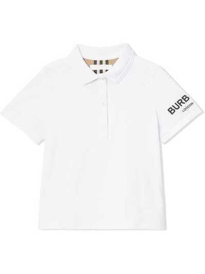 Burberry Kids рубашка-поло с принтом 8008891