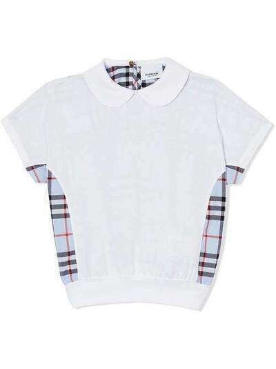 Burberry Kids рубашка-поло с клетчатыми вставками 8022093