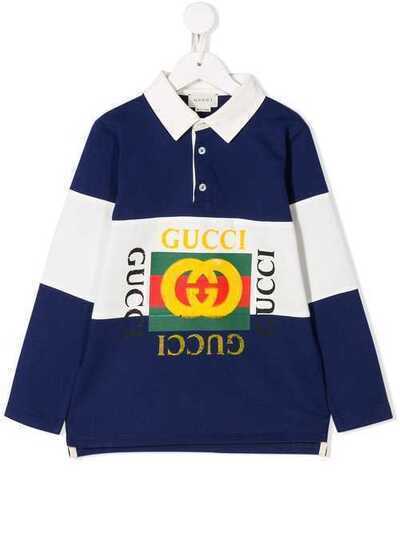 Gucci Kids рубашка-поло с логотипом 573935XJAAM