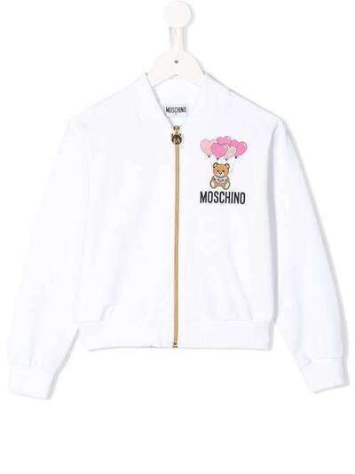 Moschino Kids толстовка на молнии HBF01ZLDA00