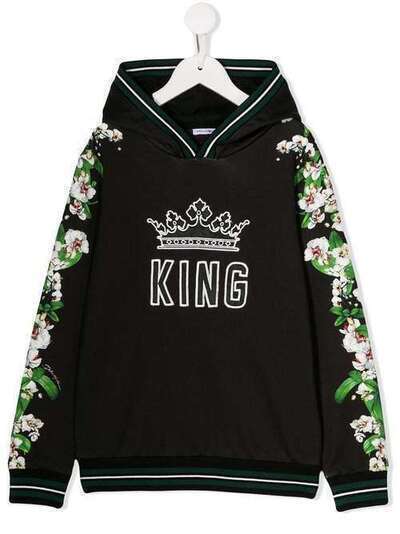 Dolce & Gabbana Kids худи King с цветочным принтом L4JW4PG7SQM