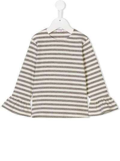 Il Gufo flared cuff striped top A18TA135M1058