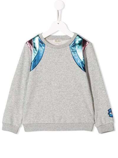 Kenzo Kids толстовка со вставками и эффектом металлик KP1506825