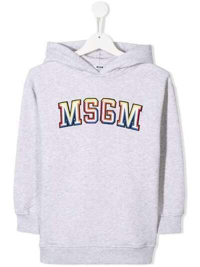 Msgm Kids printed logo hoodie 20288