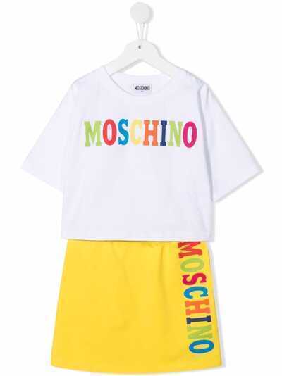 Moschino Kids комплект из футболки и юбки с логотипом