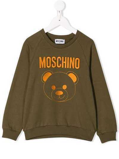Moschino Kids толстовка с логотипом Teddy Bear HMF02DLDA16