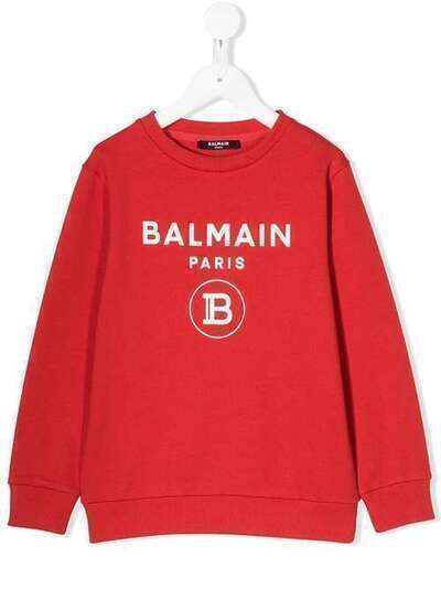 Balmain Kids толстовка с круглым вырезом и логотипом 6M4760MX270