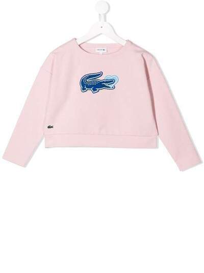 Lacoste Kids толстовка с нашивкой-логотипом SJ420600ADY